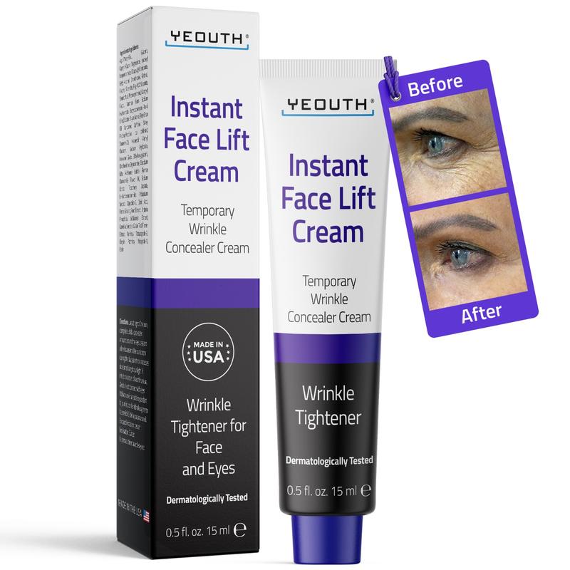 YEOUTH Instant Temporary Face Firming and Tightening, Face Lift Cream, Daily Facial Concealer Targets to Help Smooth, Look of Fine Lines  Wrinkles