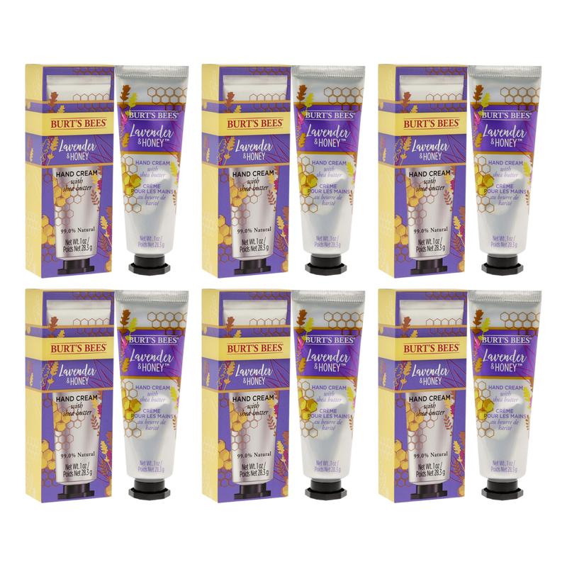 Lavender and Honey Hand Cream by Burts Bees for Unisex - 1 oz Cream - Pack of 6