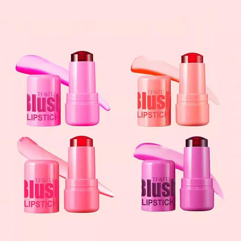 Long Lasting Lip and Cheek Tint, 4 Counts set Moisturizing Lip Gloss, Blush Stick, Makeup for Girls & Women