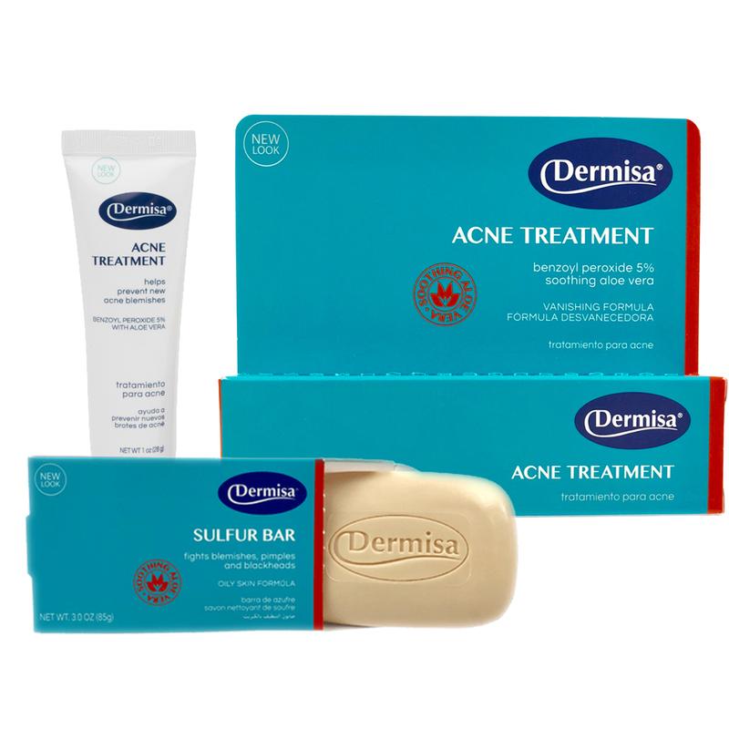 Dermisa Skin Care Kit Acne Sulfur Bar 85g + One Dermisa Acne Treatment  28 g.