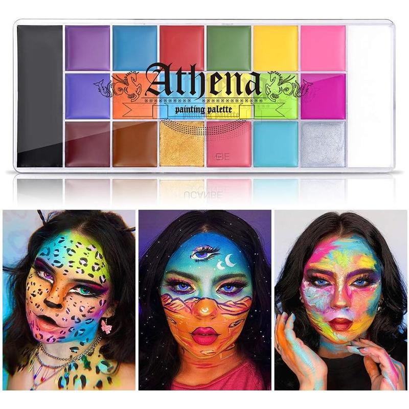 Face Body Painting Oil Painting Palette, Professional Glitter Non-toxic Safe Tattoo Halloween FX Party Artist Fancy Makeup Painting Kit