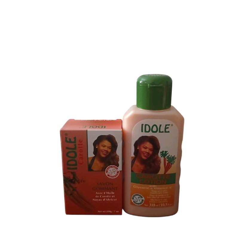 idole lotion 310 ml and soap 200g good for face and body skincare pack of 2