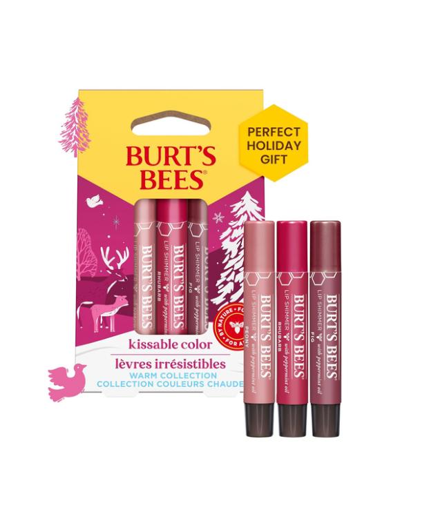 Burt's Bees Christmas Gifts, 4 Lip Balm Stocking Stuffers Products, Assorted Mix Set Skincare Beeswax