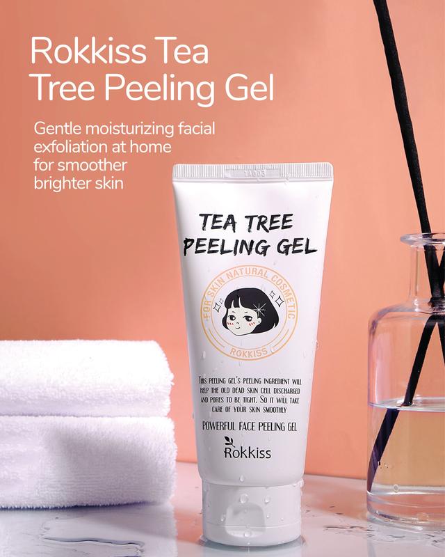 Rokkiss - Tea Tree Peeling Gel with Aloe Vera for Gentle Exfoliation Skincare Exfoliant