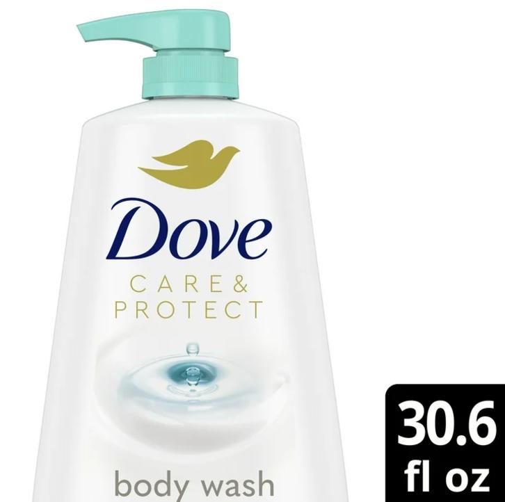 Dove Care and Protect Antibacterial Daily Use Softening Body Wash, 30.6 fl oz