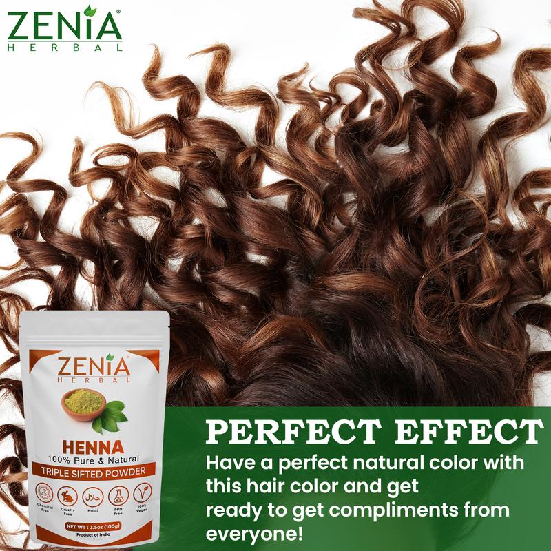 100g Zenia Pure Henna Powder Natural Hair Color   Hair Dye