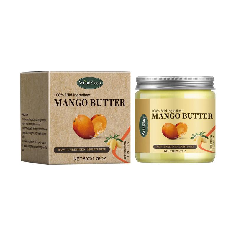 50g Mango Butter, Moisturizing Body Cream, Hydrating Body Lotion for Face, Body, Hands, Feet, Skin Care Product for Women & Men