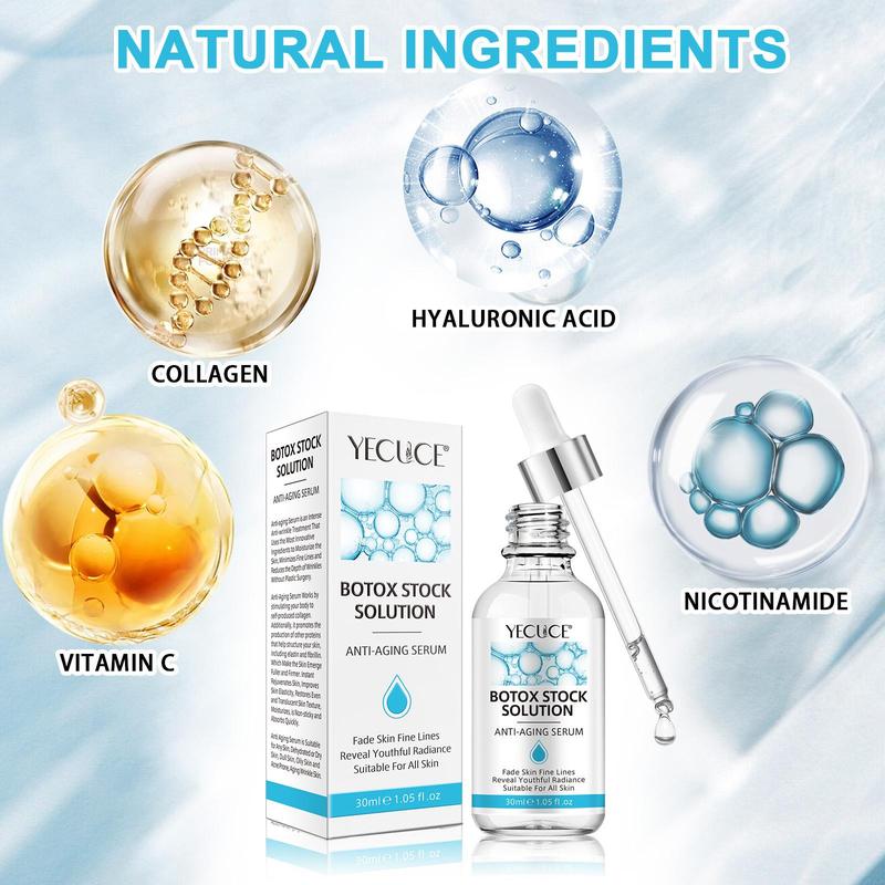 Botox Stock Solution, Moisturizing Skin Care Serum, Hydrating Skin Care Essence, Lifting and Firming Serum, Suitable for All Skin Types, Christmas Gift