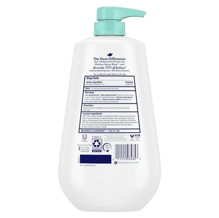 Dove Care and Protect Antibacterial Daily Use Softening Body Wash, 30.6 fl oz