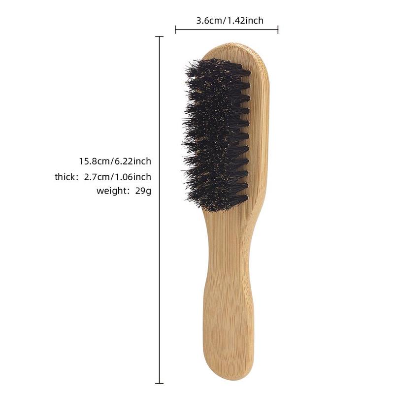 Wooden Hair Brush, 1 Count 2 Counts Hair Styling Brush, Beard Brush, Hair Care & Styling Tool for Salon, Home Use, Hairdressing Tool for Men & Women