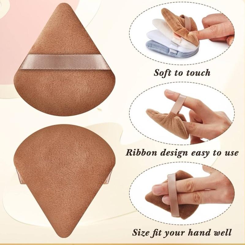 5 Pieces Powder Puff Soft Triangle Makeup Puff Sponge Beauty Puff for Loose Powder Cosmetic Foundation Blender Dry Contouring Tools Christmas Gift