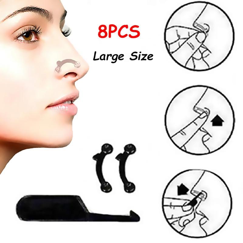 Nose Up Lifting Shaper, 4 Pairs Nose Up Shaper, Invisible Nose Slimming Device, Silicone Beauty Tools for Women