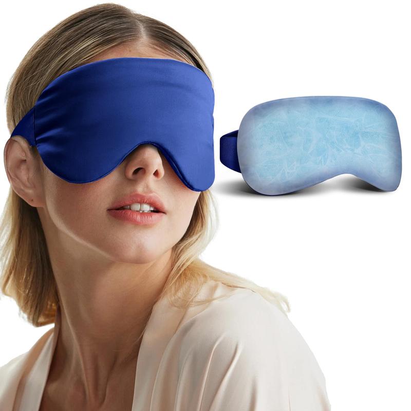 Trending! Cooling Eye Mask - Cold Eye Masks for Dark Circles, Puffiness, Headache, Migraines! Weighted Gel Eye Mask, Eye Ice Pack. Reusable Cold Eye Compress. Get Relief from Eye Discomfort!