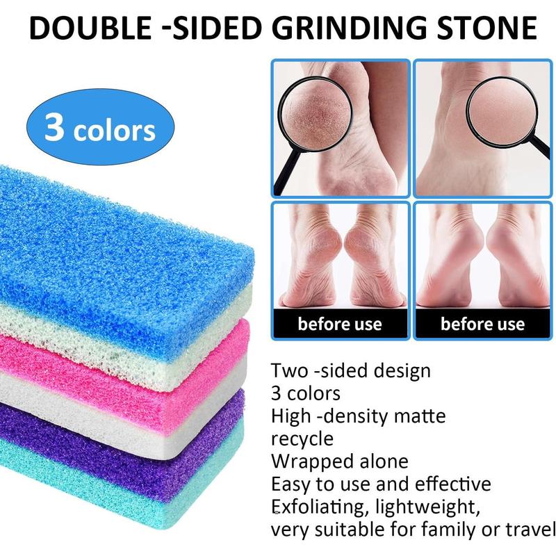 6 Count Professional Pedicure Foot Pumice Stone for Feet Skin Callus Remover and Scrubber for Dead Skins Sided