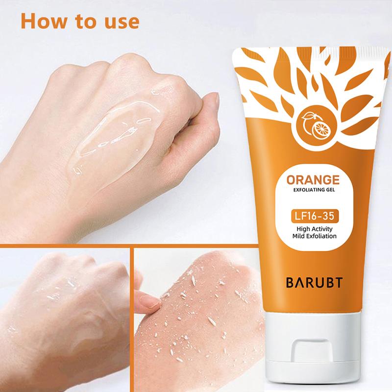 [90% People Choose] Orange Exfoliating Gel Scrub Face Body Skin, Facial Exfoliator 50g Skincare