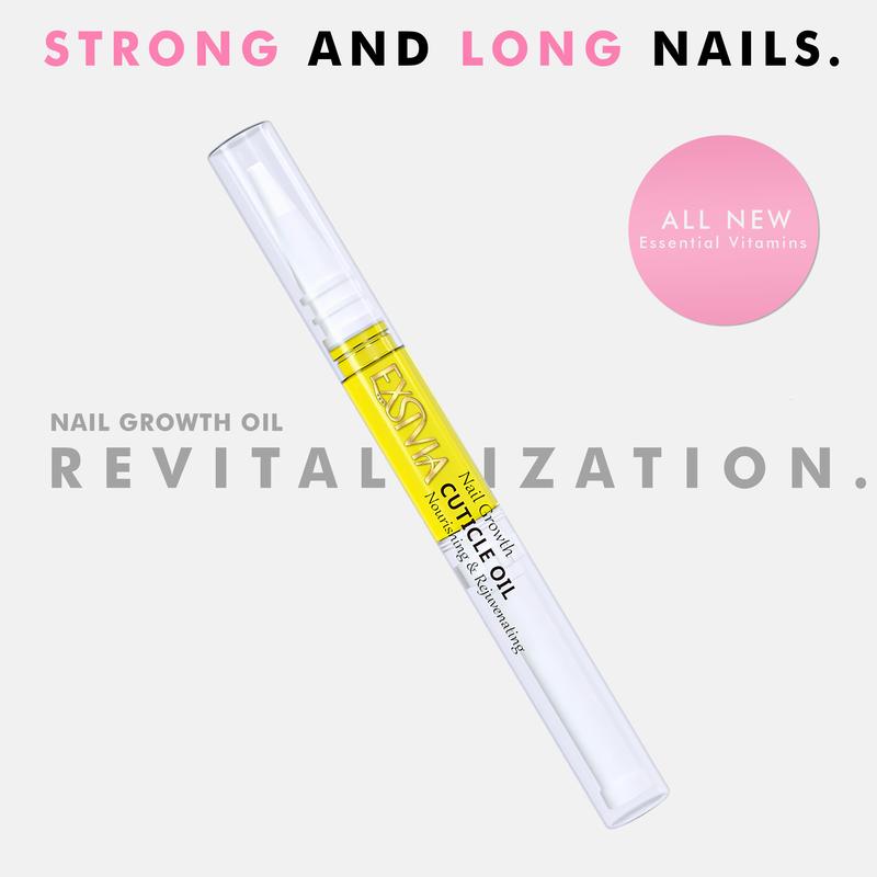 EXSIVIA Cuticle Pen with Biotin , Keratin, MSM - Nail Growth & Strength - Hydrating & Nourishing Repair Dry, Damaged, Brittle Nails. Nail Care