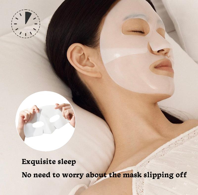 Urose-Collagen Face Mask - Hydrating Overnight Collagen Face Mask Deep Collagen Anti Wrinkle Lifting Mask - Pure Collagen Films for Improve Elasticity Firming And Moisturizing (5 pcs 1 Box) Skincare Skin Repair Comfort Moisturize