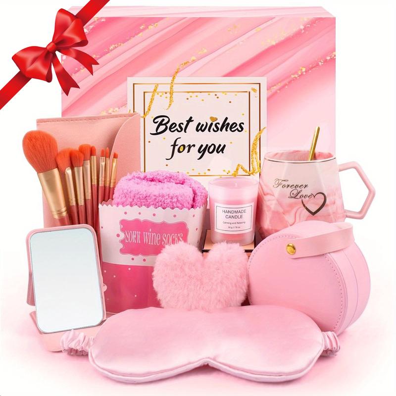 Christmas Gifts for Women, 10pcs Unique Birthday Gifts for Women, Self Care Gift Basket, Perfect Party Gifts for Wife with Makeup Kits, Mom, Girlfriend, Sister, Her, Friend,Colleague - Christmas, Thanksgiving, Valentine's Day, Mother's Day Gifts