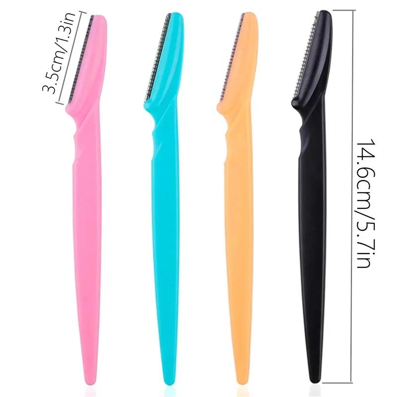 Multi-color Stainless Steel Eyebrow Razor, Summer Sharp Blade Anti-scratch Design Eyebrow Trimmer, Manual Gentle Eyebrow Trimmer for Eye Brow Shaping, Handle Razor