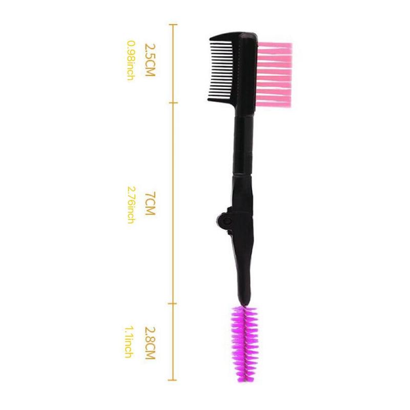 Double-ended Eyebrow Brush, 1 Count 2 in 1 Eyebrow Comb, Professional Makeup Tools for Women