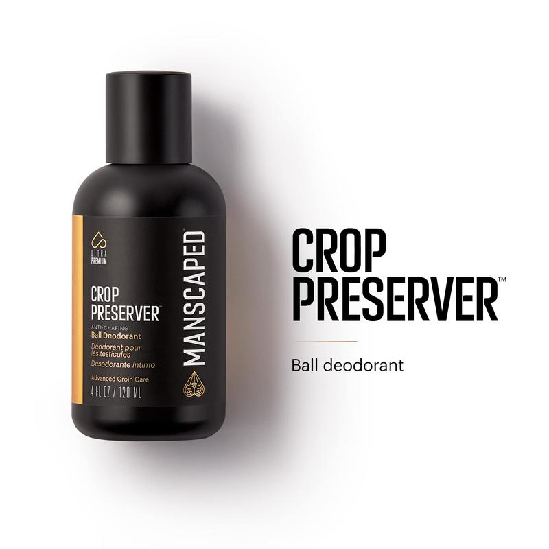 MANSCAPED® Crop Essentials, Male Care Hygiene Bundle, Includes Refined® Body Wash, Crop Preserver® Moisturizing Ball Deodorant, Crop Reviver® Toner and Disposable Shaving Magic Mat®