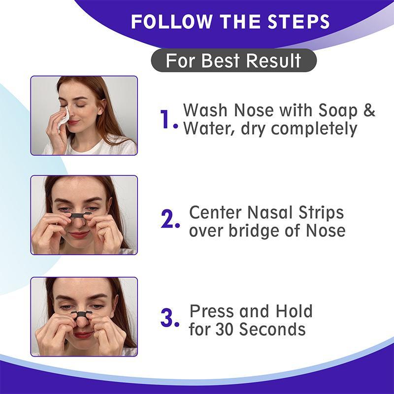 Nasal Strips, 120pcs box Advanced Soft Easy Breathing Nose Patches, Suitable for Snoring, Instantly Opens The Nose for Better Breathing