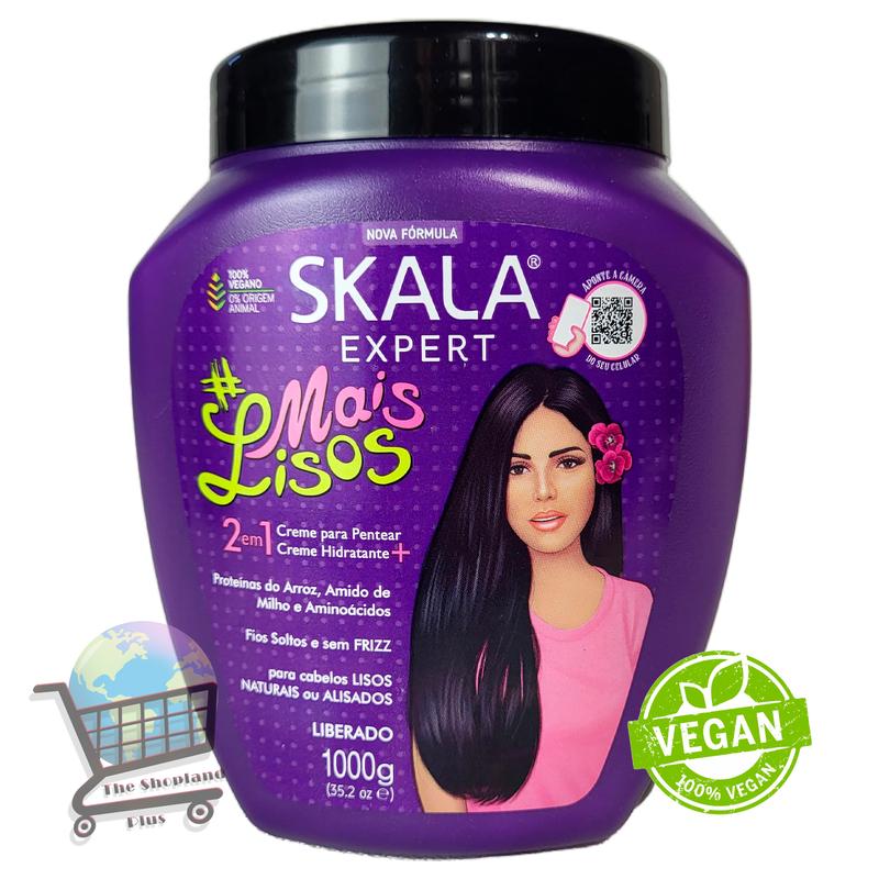 SKALA Hair Care Set   Expert More Straight 2 in 1 Conditioning Treatment Cream ( Expert Mais lisos )  +  Lady Skala 2 in 1 Combing and Moisturizing Cream  (Dona Skala)   Each Bottle 1 kg - 35.2 oz