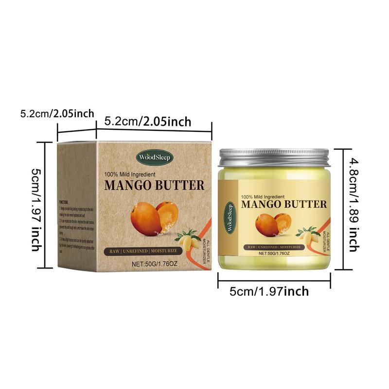 50g Mango Butter, Moisturizing Body Cream, Hydrating Body Lotion for Face, Body, Hands, Feet, Skin Care Product for Women & Men