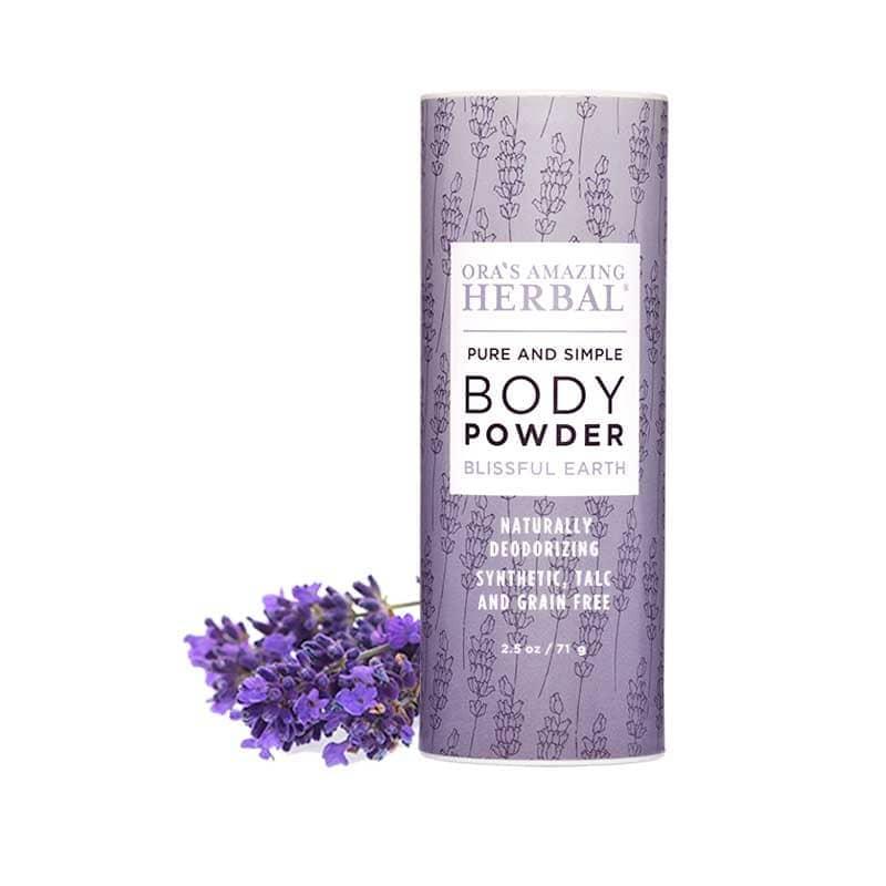 Talc Free Body Powder, Blissful Earth Lavender Scent