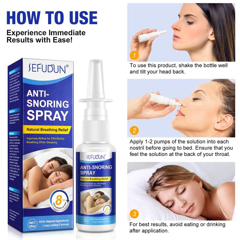 Anti Snoring Nose Clip & Spray Set, Effective Anti Snoring Nose Clip, Improve Sleep Quality, Easy Breathing at Night