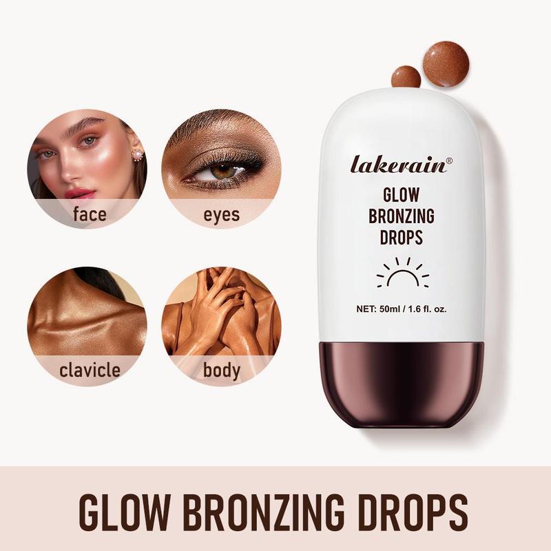 Glow Bronzing Drops, 2 Boxes Natural Brightening Glow, Lightweight and Non-greasy, Suitable for Whole Body Makeup, Makeup Products