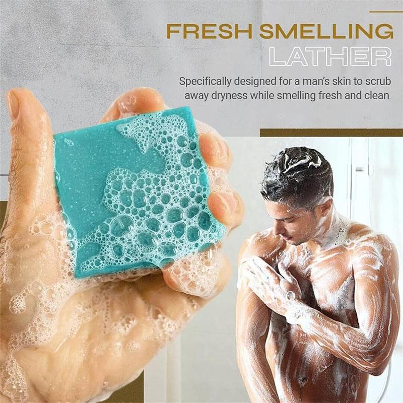 Men's Skin Cologne Essential Oil Soap Bar (100g), 1 Count Gentle Cleansing Oil Soap for Men, Cologne Smelling Soap for Men, Body Wash & Soap for Men