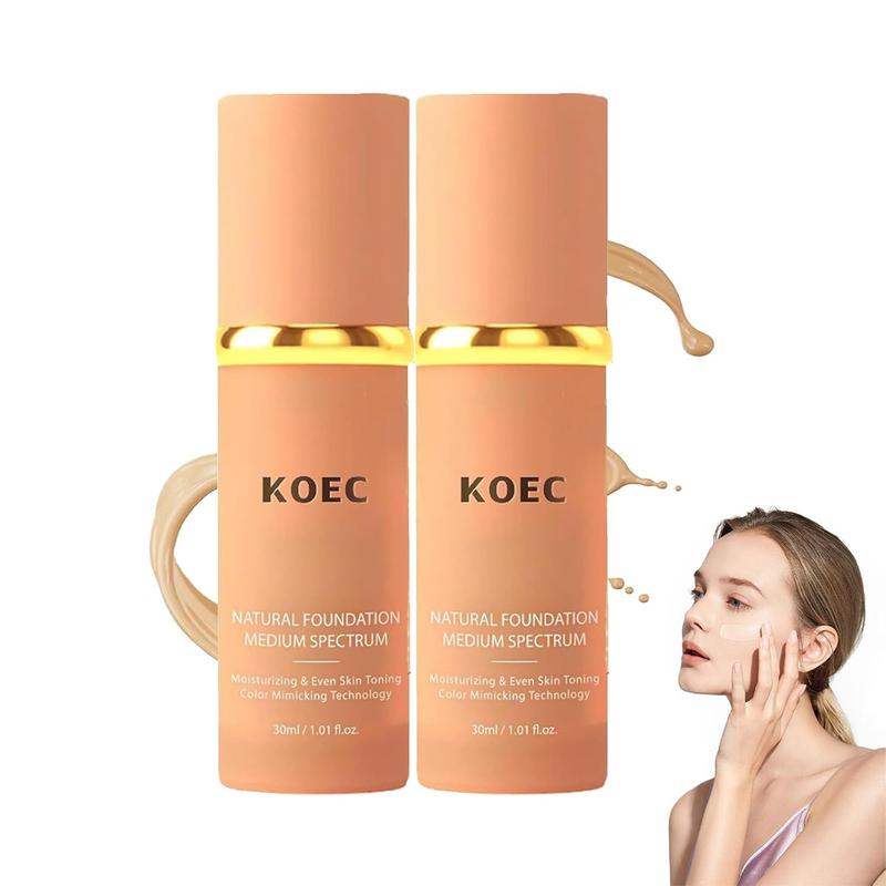 KOEC 4 In1 Concealer Coverag Liquid Foundation, Hydrating Nourishing and LonglastingFormula with Medium Coverage,  Natural Looking Finish Makeup Clear