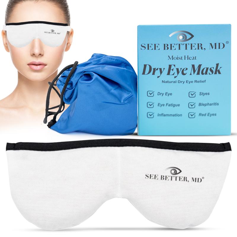 See Better, M.D. Heated Sinus and Migraine Headache Mask, perfect  Headaches associated with Dry Eyes.  Soothing and Relaxing  daily use Clay Storage Eye Mask warm compress for stye hot compress bag