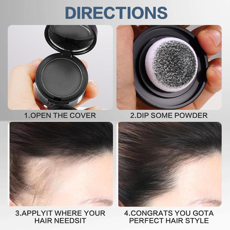 Aliver hair powder Root Touch Up & Hair  Cover Up, Instant Gray Coverage 48-Hour Stain-Proof Hair Color Powder for Women & Men-texturizing powder for men's hair hair fibers -wow hair products