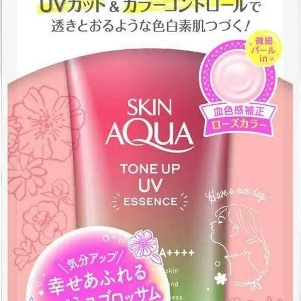 ROHTO SKIN AQUA Tone Up Uv Essence 80g SPF50+ PA++++ Facial Radiant Skincare Sunscreen