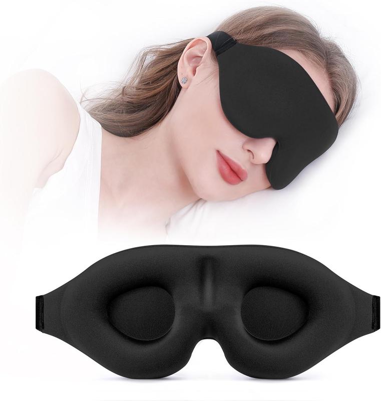 YIVIEW Sleep Mask for Side Sleeper, 100% Light Blocking 3D Sleeping Eye Mask, Soft Breathable Eye Cover for Women Men, Relaxing Zero Pressure Night Blindfold