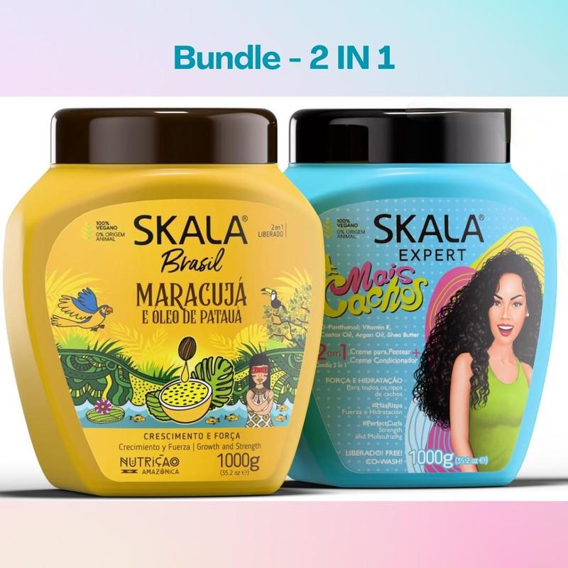 2 Pack SKALA Expert Mais Cachos + Passion Fruit & Pataua Oil - Nourish, Strengthen, Moisturizes,  and Transforms Your Hair