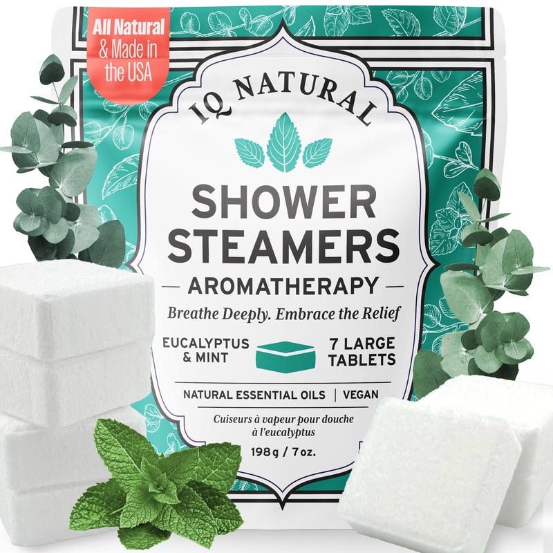 7 Count Shower Steamers Aromatherapy for Women, Shower Bombs, Vapor Shower Tablets, Organic Shower Accessories Gift Set - Eucalyptus, Lavender, Citrus