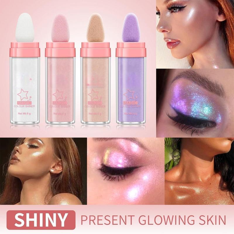 Fairy Dust Highlighter - All Over Body Contour and Collarbone Pearlescent Powder (Pack of 4)