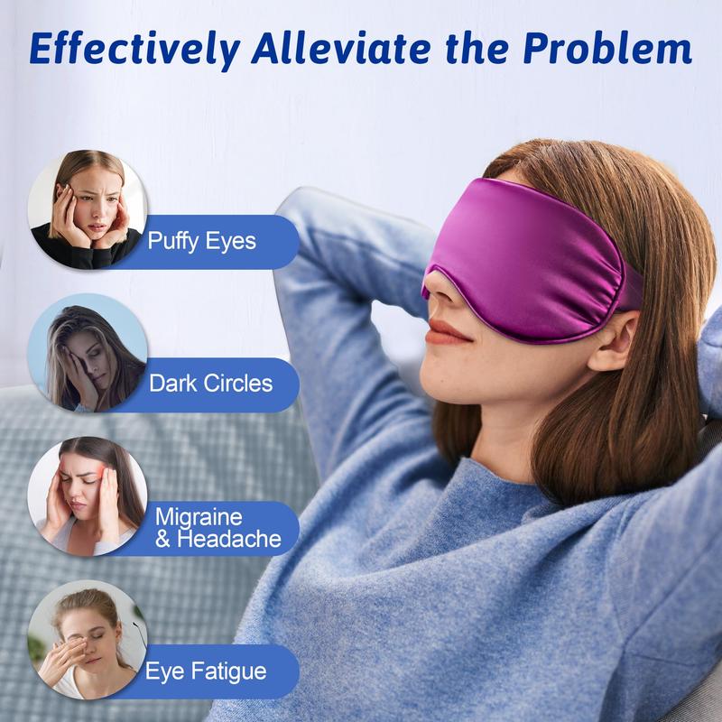 Trending! Cooling Eye Mask - Cold Eye Masks for Dark Circles, Puffiness, Headache, Migraines! Weighted Gel Eye Mask, Eye Ice Pack. Reusable Cold Eye Compress. Get Relief from Eye Discomfort!