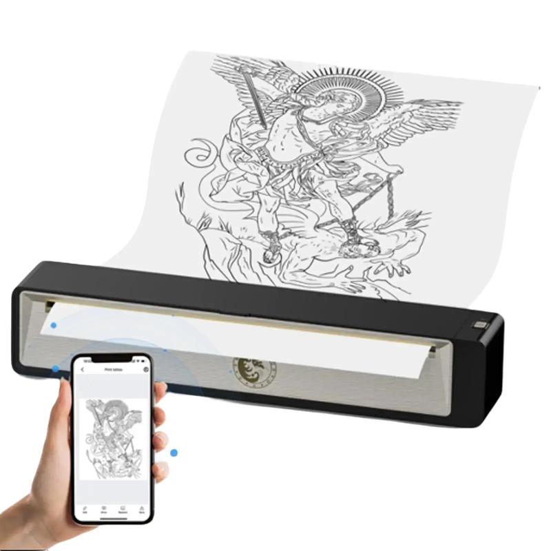 [Wormhole] Wireless Bluetooth Tattoo Stencil Printer with 2500mAh Battery Portable Thermal Copier Machine Compatible with Smartphones & PC Cordless