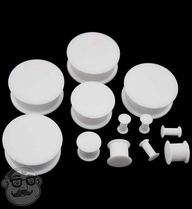 Kaos White Silicone Hollow Plugs