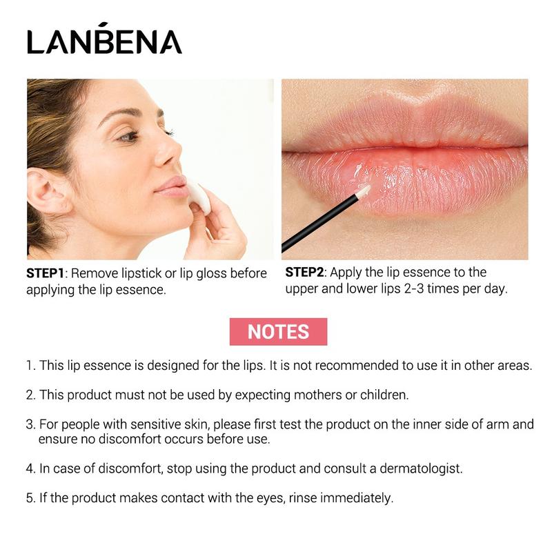 LANBENA Lip Treatments Plumper Serum Boost Elasticity for Repair Comfort Lip Plumper Lip Care