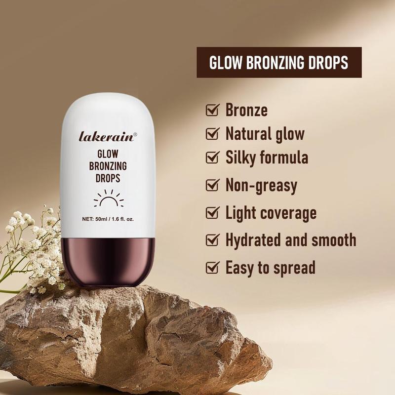 Glow Bronzing Drops, 2 Boxes Natural Brightening Glow, Lightweight and Non-greasy, Suitable for Whole Body Makeup, Makeup Products