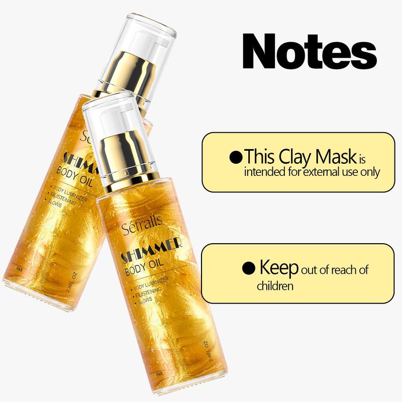 Body Shining Oil, Glossy Body Oil for Party Daily Use, Multi-use Face Body Cosmetic Oils for Women & Men, Christmas Gift