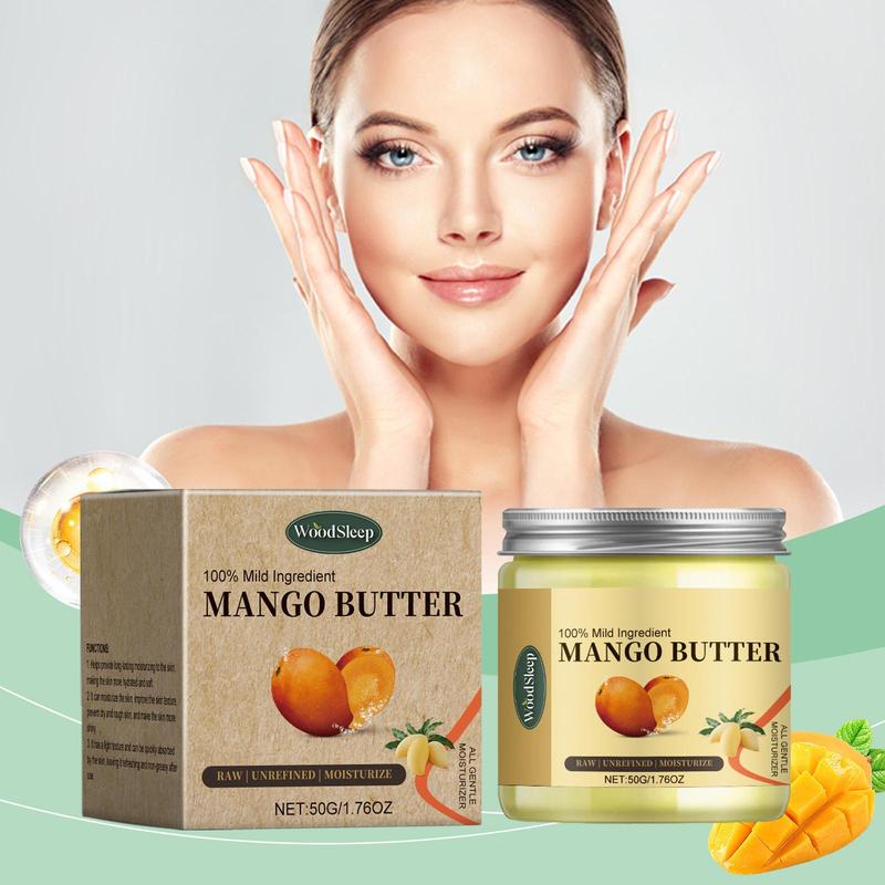 50g Mango Butter, Moisturizing Body Cream, Hydrating Body Lotion for Face, Body, Hands, Feet, Skin Care Product for Women & Men