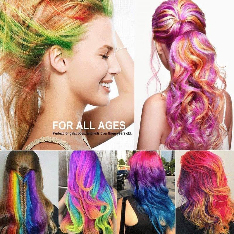 Colorful Hair Chalks for Girls, 12pcs set Temporary Multicolor Hair Chalk Pen, Great Toy for Kids Age 5 6 7 8 9 10 11 12 13 Years Old