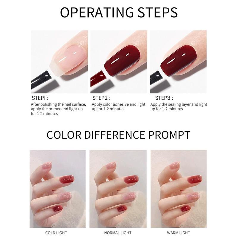 15ml Solid Color Gel Nail Polish, Summer Long Lasting Nail Art DIY for Women & Girls, Quick Dry Manicure Tool For Home Salon