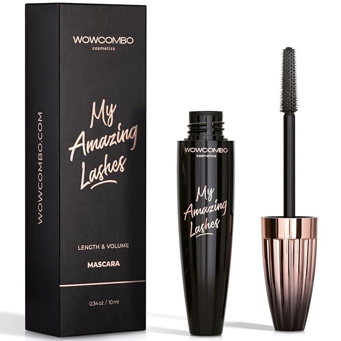 WowCombo  My Amazing Lashes Mascara - Volume and Length - Lengthening Mascara - Stays On All Day - Tubing Mascara